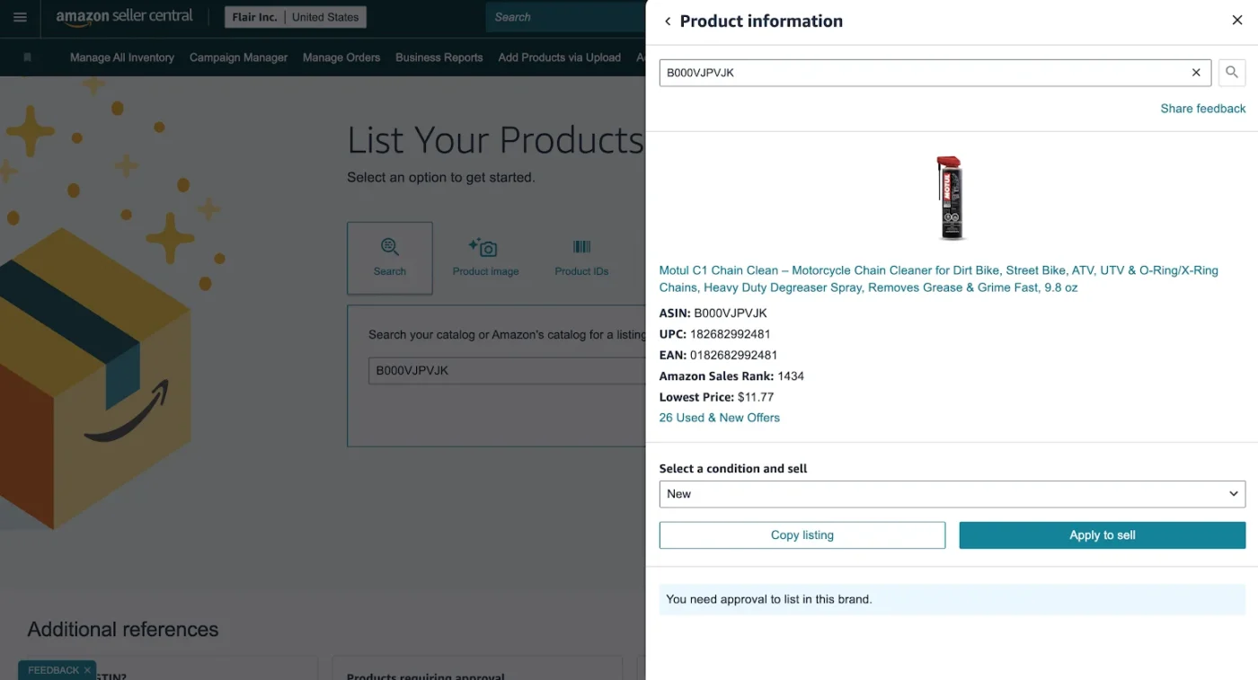 amazon product information